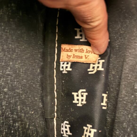 Jon Hart Coated full size Canvas Backpack Pink Leather - Picture 2 of 9